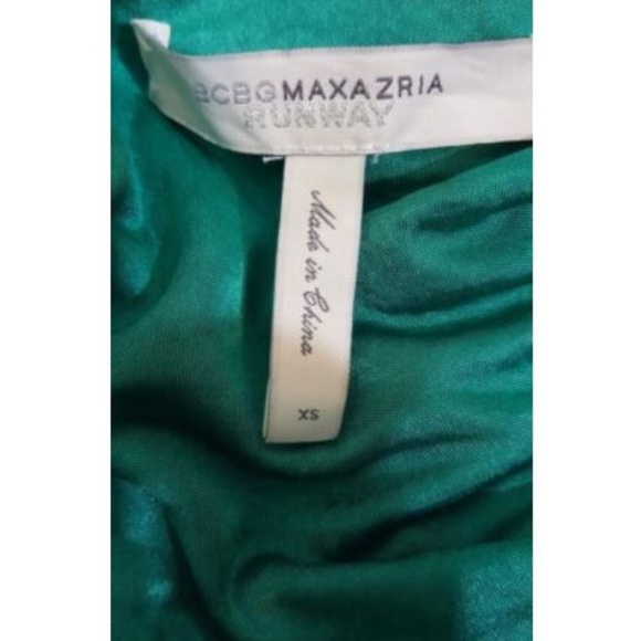 BCBG Runway Runway Jade Green Draped Dress sz XS - Picture 5 of 7